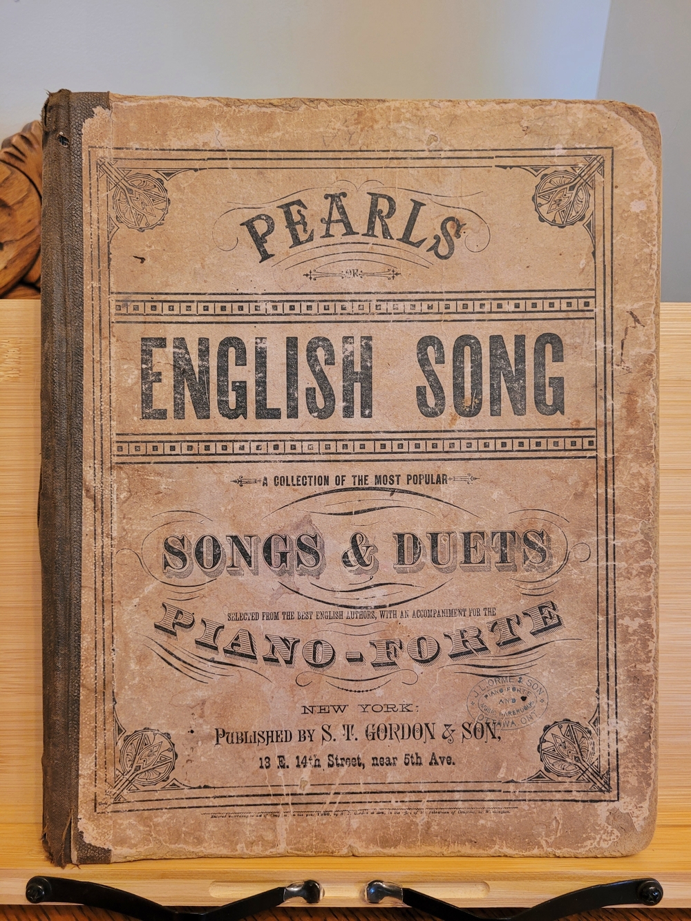 1800s Antique "Pearls of English Song" Sheet Music Book
